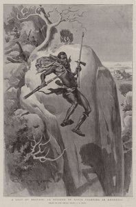 Een sprong van wanhoop, een episode van Kopje-gevechten in Rhodesië door Charles Edwin Fripp
